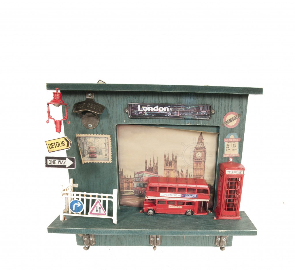 Vintage London Double Decker Key Organizer By Homeroots | Sculptures | Modishstore - 3