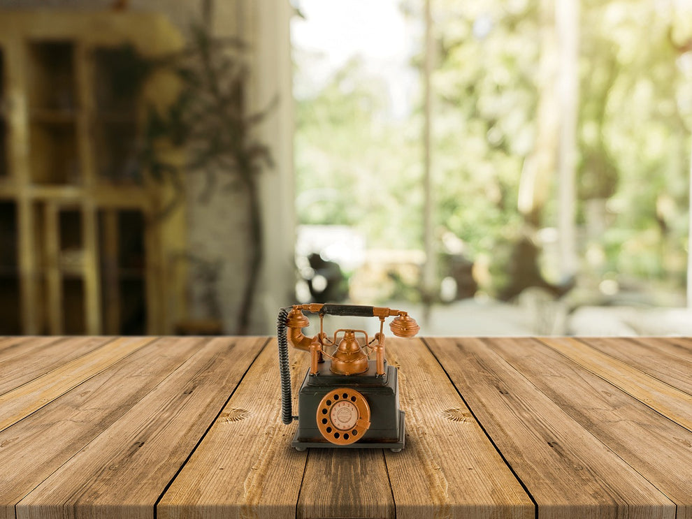 Vintage Telephone Coin Bank By Homeroots | Sculptures | Modishstore - 2