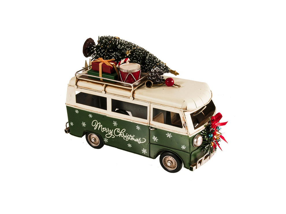 c1960s Volkswagen Christmas Bus Sculpture By Homeroots | Sculptures | Modishstore - 2