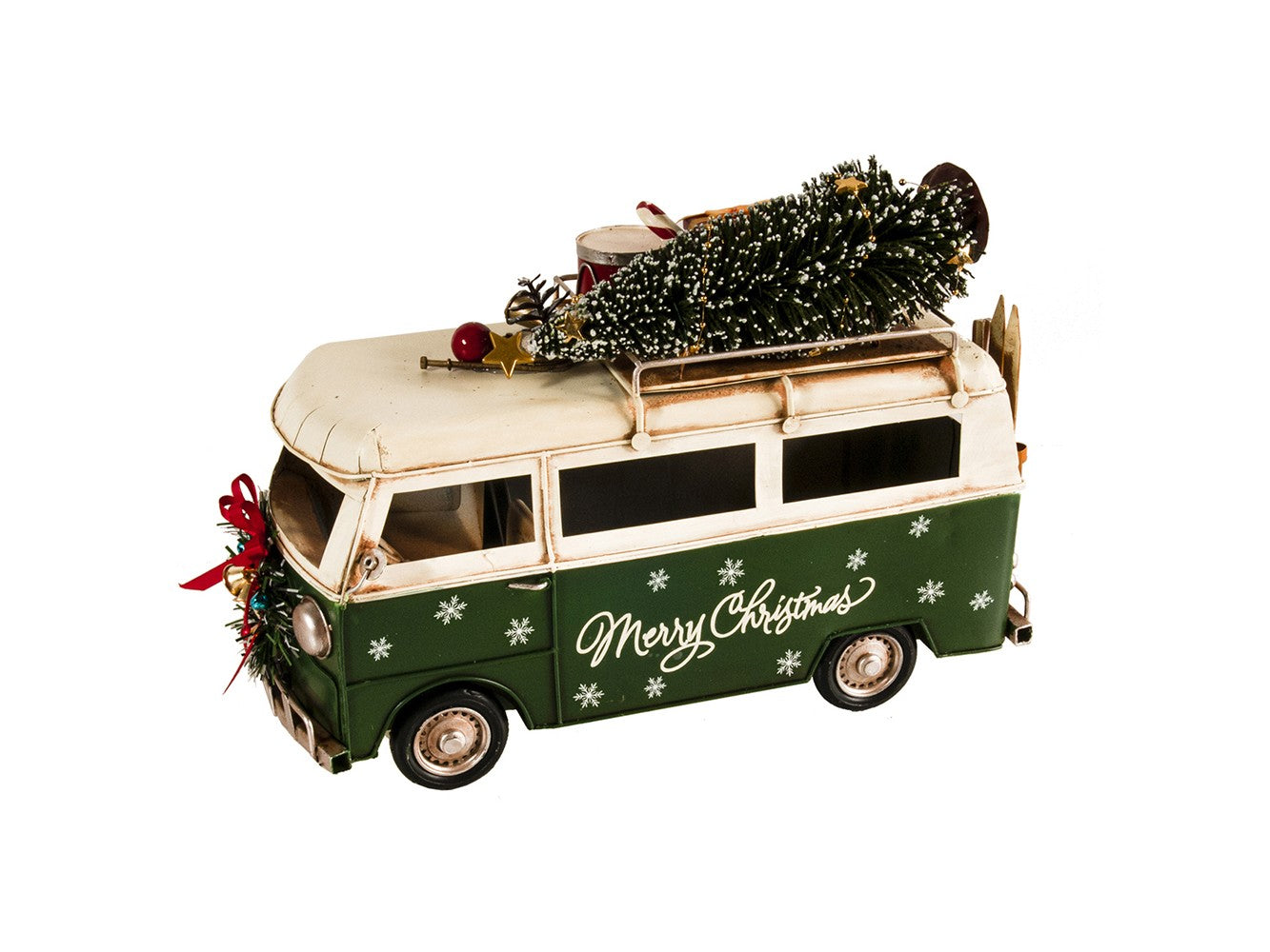 c1960s Volkswagen Christmas Bus Sculpture By Homeroots | Sculptures | Modishstore - 4