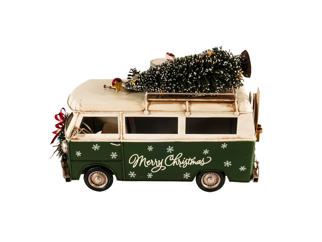 c1960s Volkswagen Christmas Bus Sculpture By Homeroots | Sculptures | Modishstore - 5