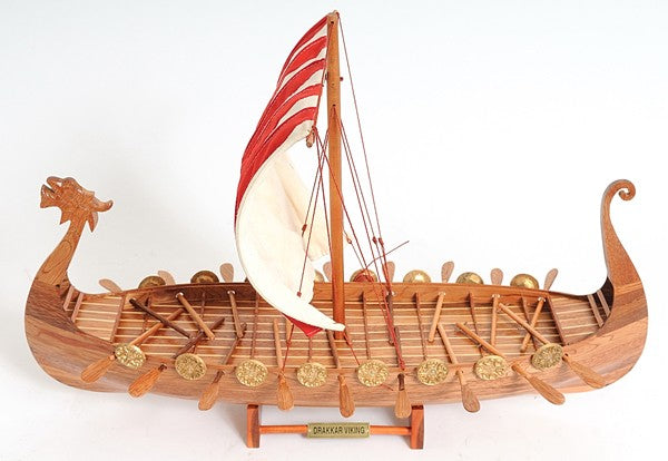 Drakkar Viking Large Ship Model By Homeroots | Sculptures | Modishstore - 4