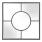 Graphite Geometric Design Square Metal Wall Mirror By Homeroots | Mirrors | Modishstore