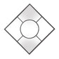 Graphite Geometric Design Square Metal Wall Mirror By Homeroots | Mirrors | Modishstore - 3