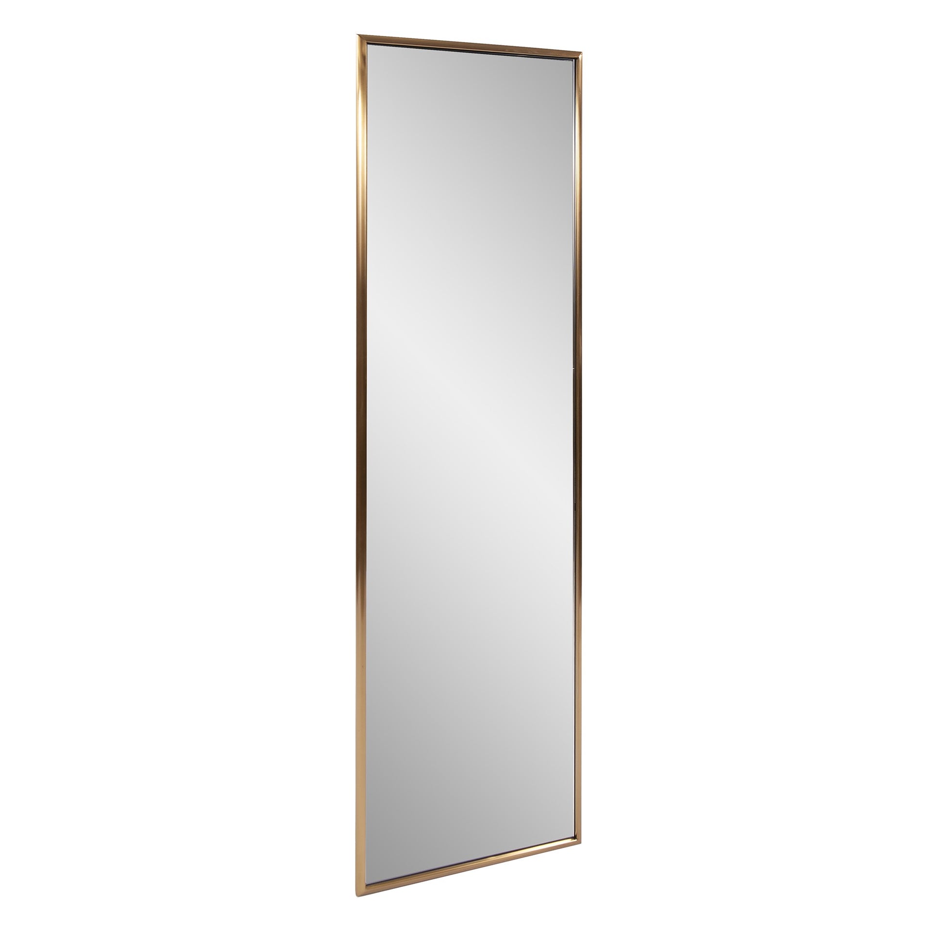Antiqued Brushed Brass Rectangular Full Length Wall Mirror By Homeroots | Mirrors | Modishstore - 2