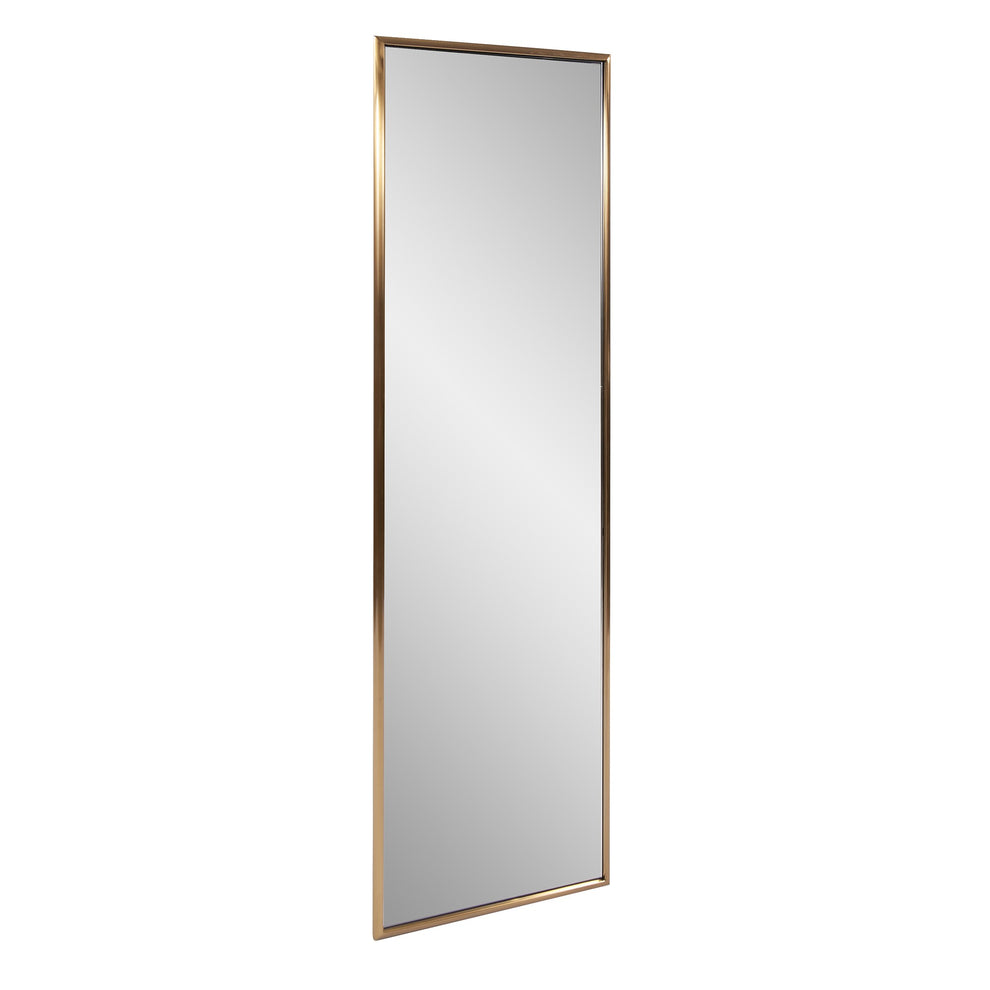 Antiqued Brushed Brass Rectangular Full Length Wall Mirror By Homeroots | Mirrors | Modishstore - 3