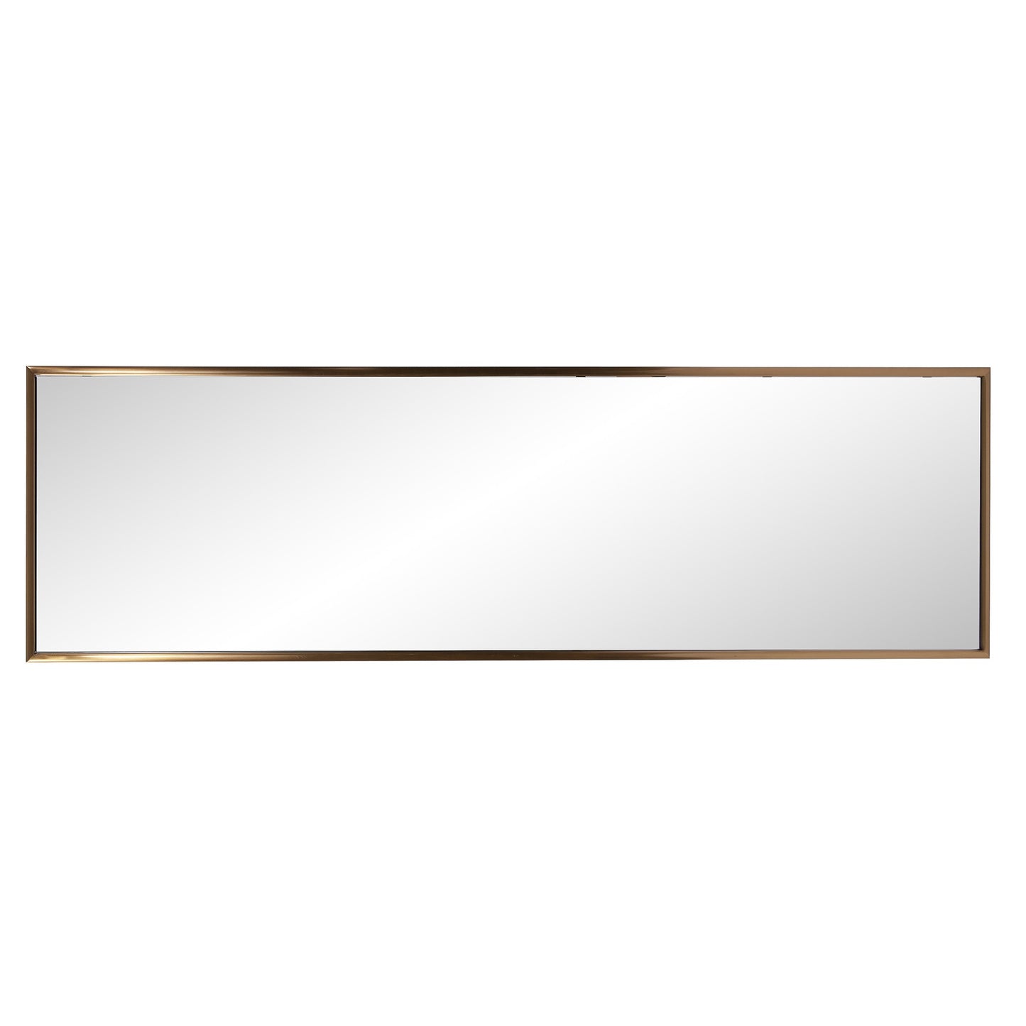 Antiqued Brushed Brass Rectangular Full Length Wall Mirror By Homeroots | Mirrors | Modishstore - 3