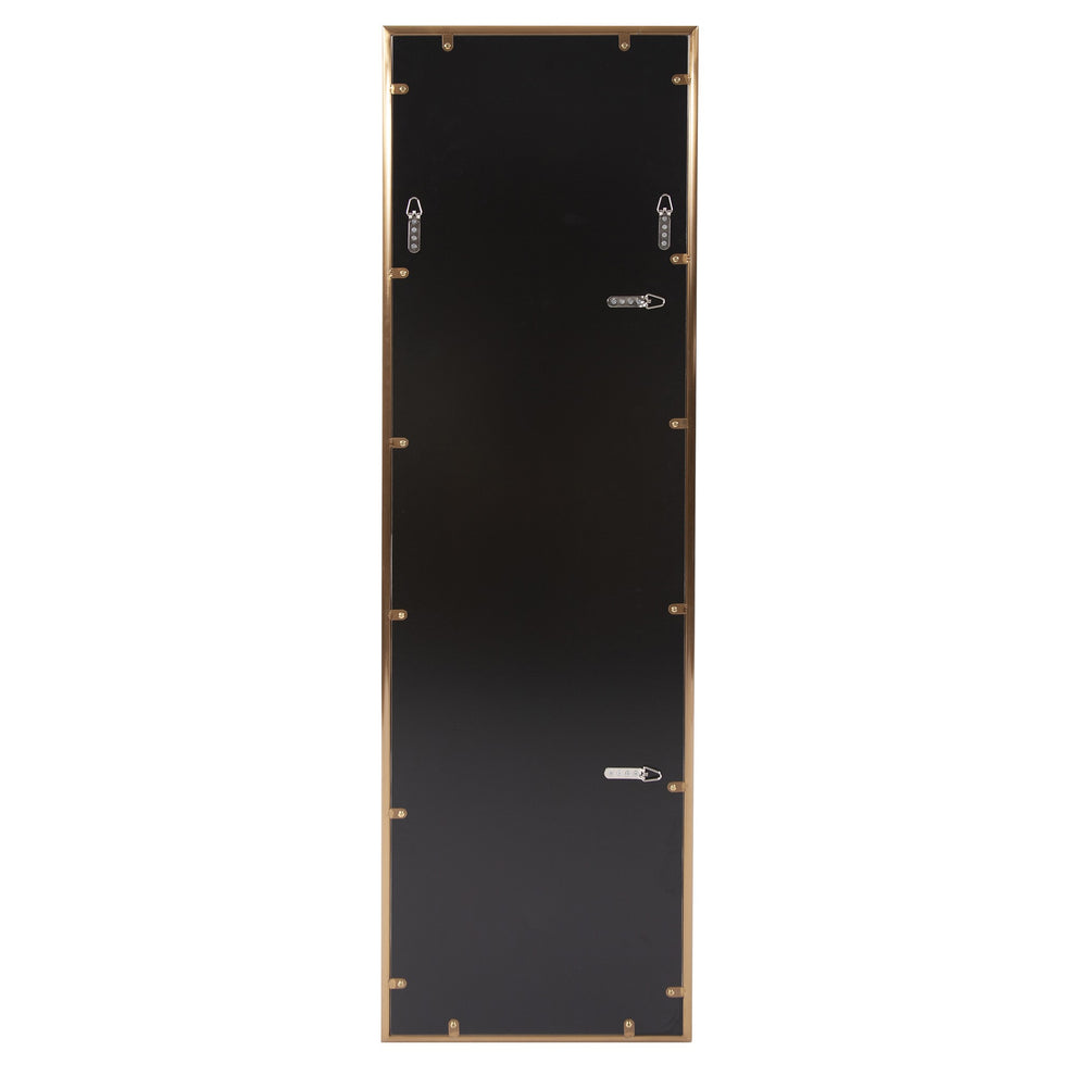Antiqued Brushed Brass Rectangular Full Length Wall Mirror By Homeroots | Mirrors | Modishstore - 6