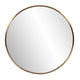 32" Antiqued Brushed Brass Round Wall Mirror By Homeroots | Mirrors | Modishstore