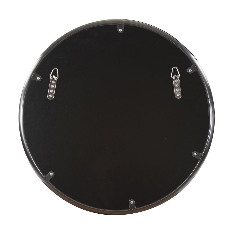 20" Antiqued Brushed Brass Round Wall Mirror By Homeroots | Mirrors | Modishstore - 9