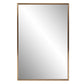 Antiqued Brushed Brass Rectangular Wall Mirror By Homeroots | Mirrors | Modishstore