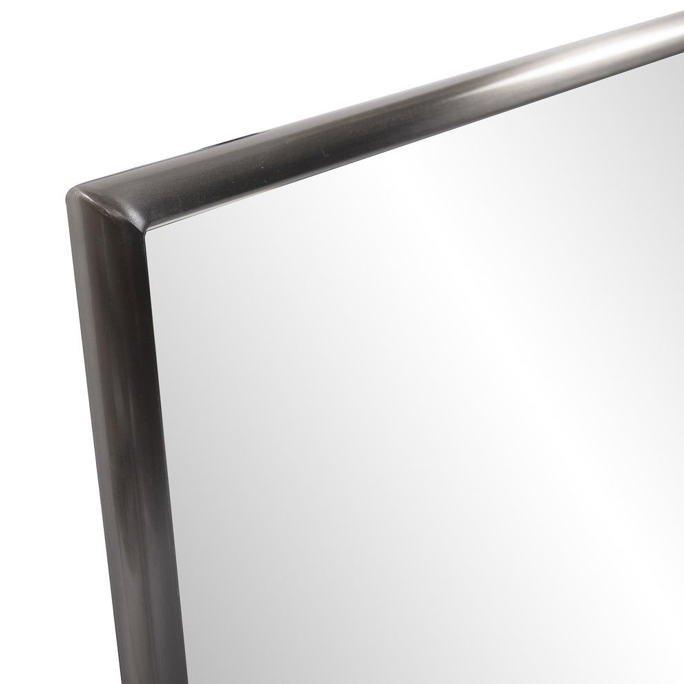 Antiqued Brushed Brass Rectangular Wall Mirror By Homeroots | Mirrors | Modishstore - 9
