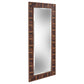 Rich Rustic Brown Faux Wood Full Body Wall Mirror By Homeroots | Mirrors | Modishstore - 2