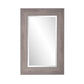 Warm Gray Faux Wood Beveled Rectangular Mirror By Homeroots | Mirrors | Modishstore - 2