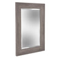 Warm Gray Faux Wood Beveled Rectangular Mirror By Homeroots | Mirrors | Modishstore - 2