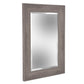 Warm Gray Faux Wood Beveled Rectangular Mirror By Homeroots | Mirrors | Modishstore - 3