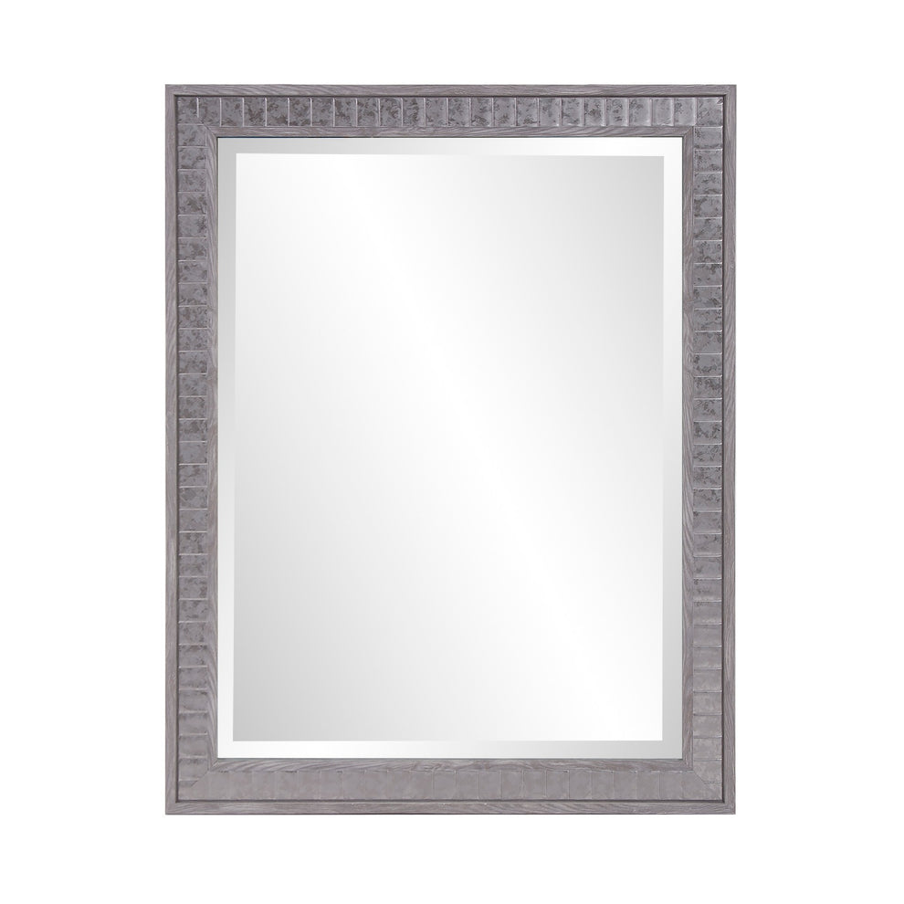 Warm Gray Faux Wood Rectangle Mirror By Homeroots | Mirrors | Modishstore - 2