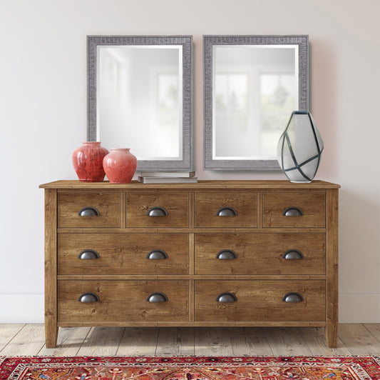 Warm Gray Faux Wood Rectangle Mirror By Homeroots | Mirrors | Modishstore