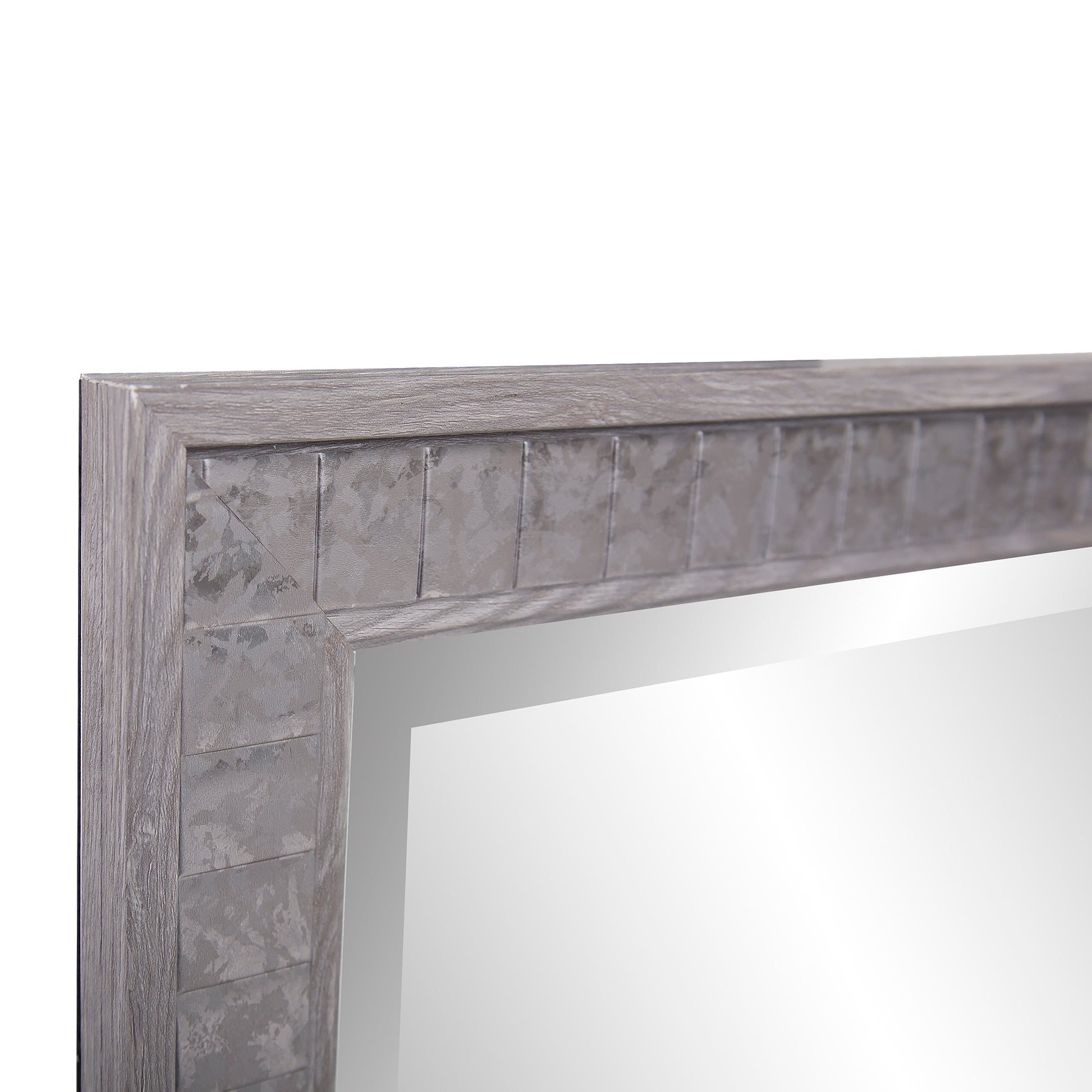 Warm Gray Faux Wood Rectangle Mirror By Homeroots | Mirrors | Modishstore - 4