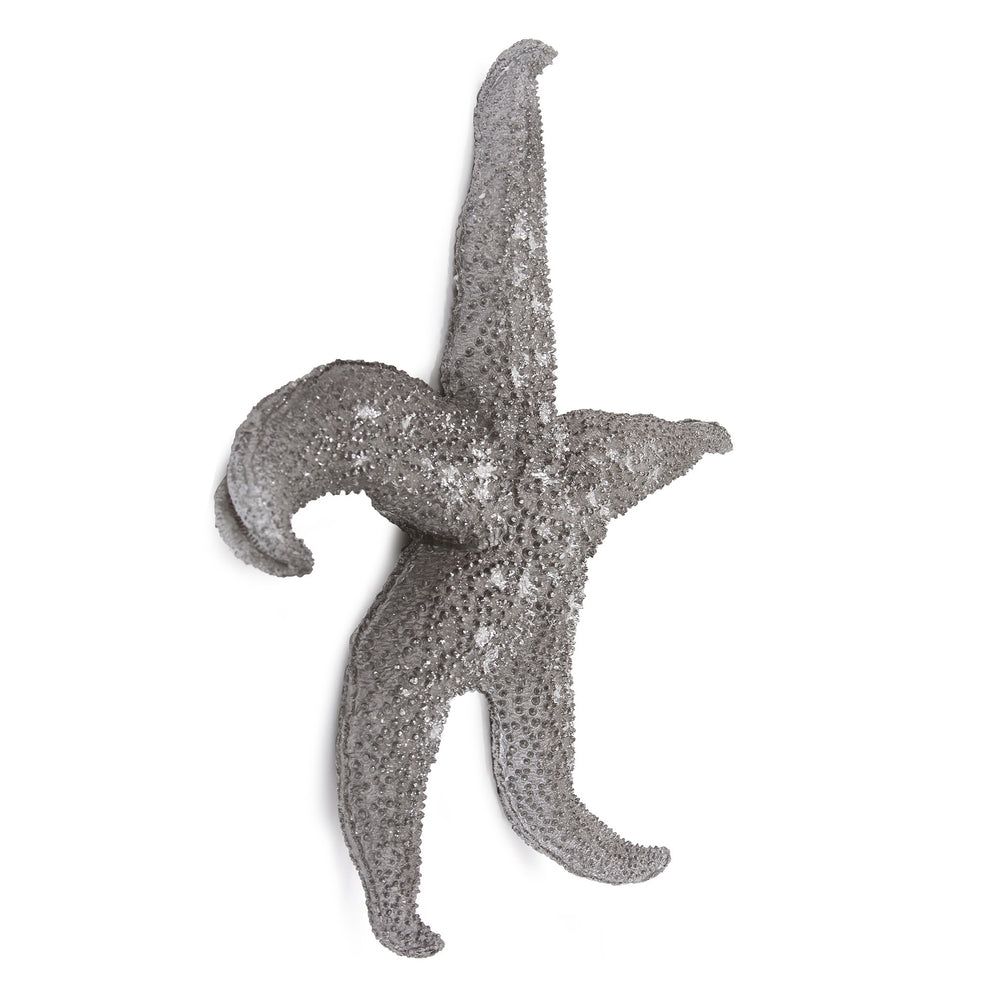 19" Silver Pewter Textured Starfish Wall Art By Homeroots | Wall Decor | Modishstore - 3