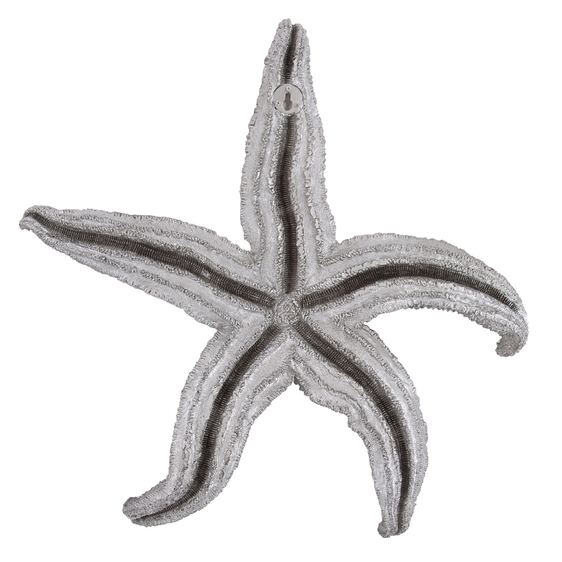 19" Silver Pewter Textured Starfish Wall Art By Homeroots | Wall Decor | Modishstore - 3