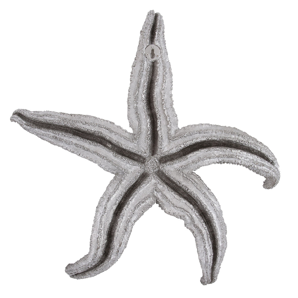 19" Silver Pewter Textured Starfish Wall Art By Homeroots | Wall Decor | Modishstore - 4