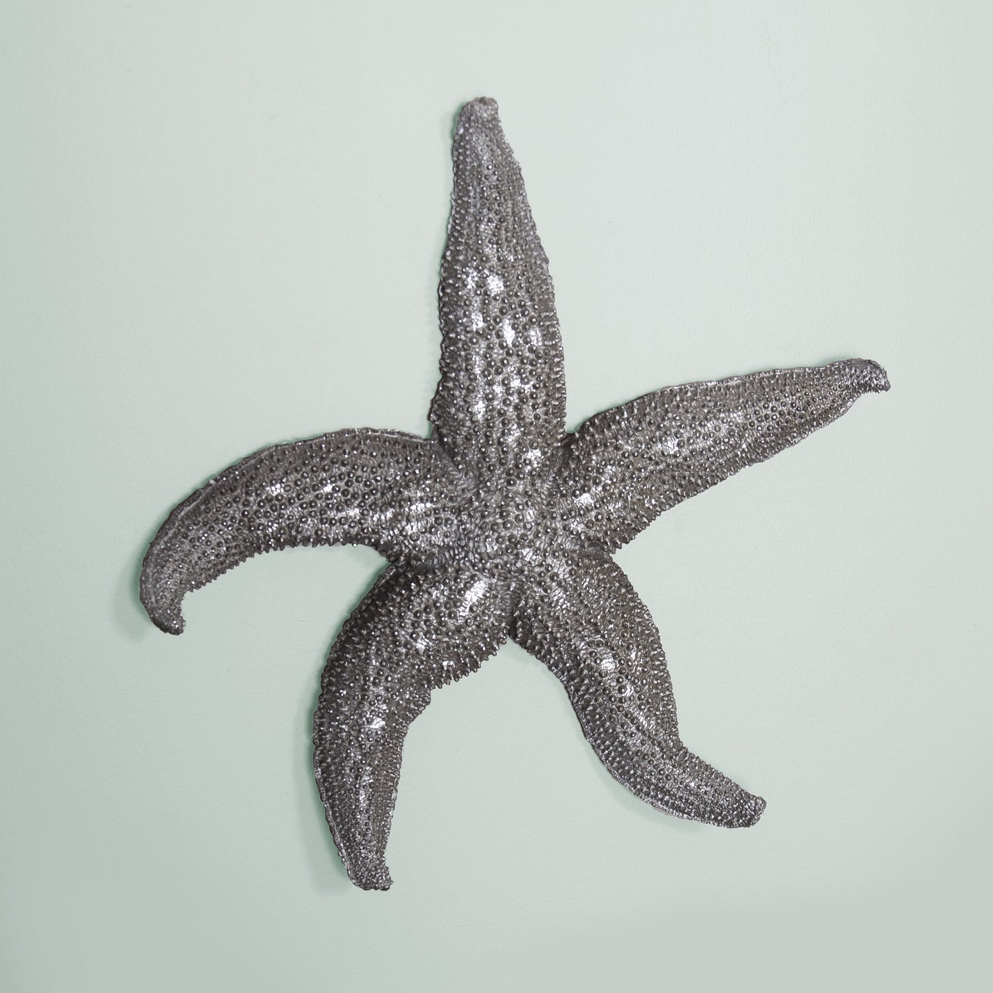 19" Silver Pewter Textured Starfish Wall Art By Homeroots | Wall Decor | Modishstore - 5