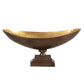 Rustic Bronze Oblong Footed Centerpiece Bowl By Homeroots | Bowls | Modishstore - 3