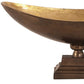 Rustic Bronze Oblong Footed Centerpiece Bowl By Homeroots | Bowls | Modishstore - 4