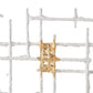 Contemporary Large White and Gold Geo Grid Wall Art By Homeroots | Wall Decor | Modishstore - 3