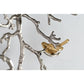Modern 44" Silver Branch and Golden Birds Wall Art By Homeroots | Wall Decor | Modishstore - 6