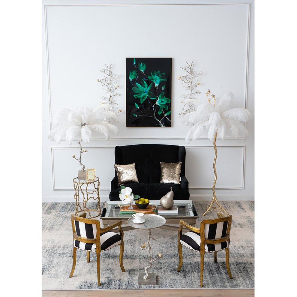 Modern 44" Silver Branch and Golden Birds Wall Art By Homeroots | Wall Decor | Modishstore - 7