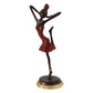 Bronze Figurine of an African Dancer in Red Dress By Homeroots | Sculptures | Modishstore