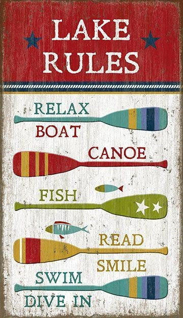 Vintage Boat Oars Lake Rules XL Wall Art By Homeroots | Wall Decor | Modishstore