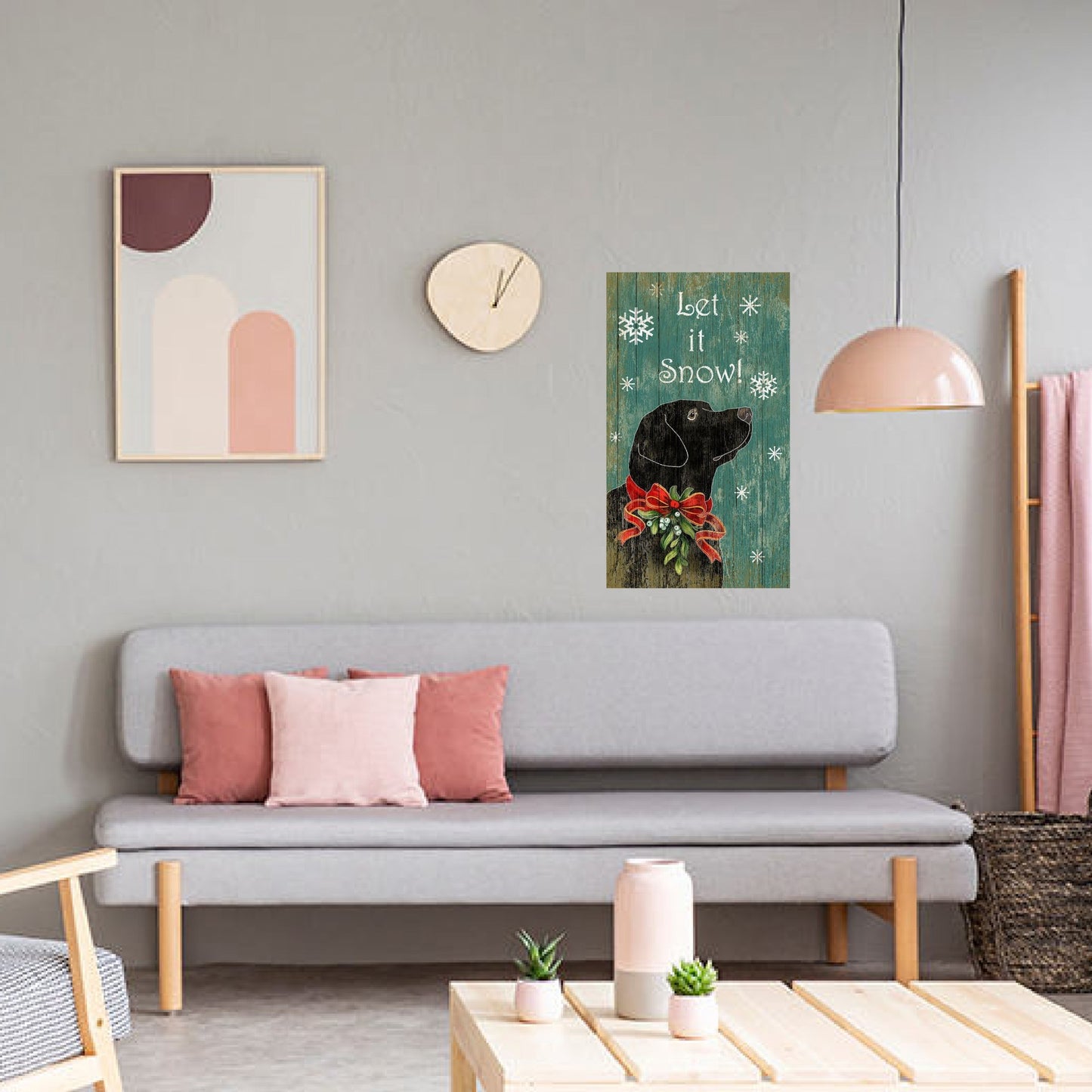 Black Lab Winter Snow Wall Art By Homeroots | Wall Decor | Modishstore