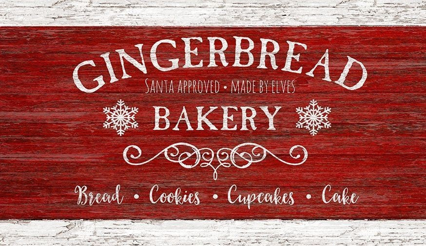 Rustic Vintage Gingerbread Red and White Wall Art By Homeroots | Wall Decor | Modishstore