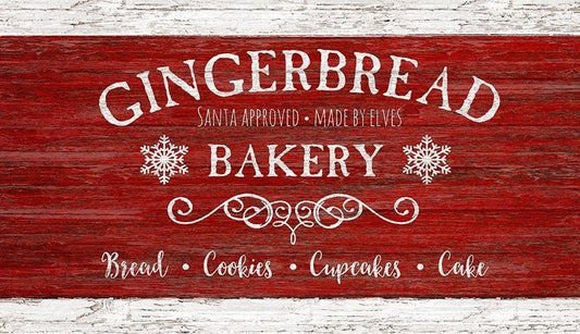 Rustic Vintage Gingerbread Red and White Wall Art By Homeroots | Wall Decor | Modishstore