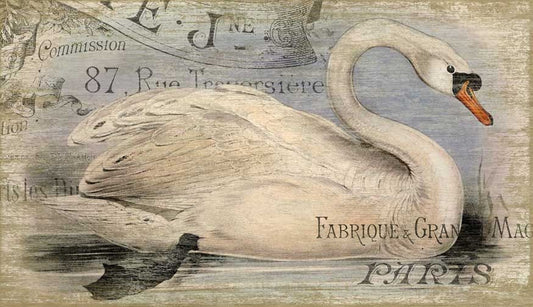 Vintage Look French Swan Large Wall Art By Homeroots | Wall Decor | Modishstore