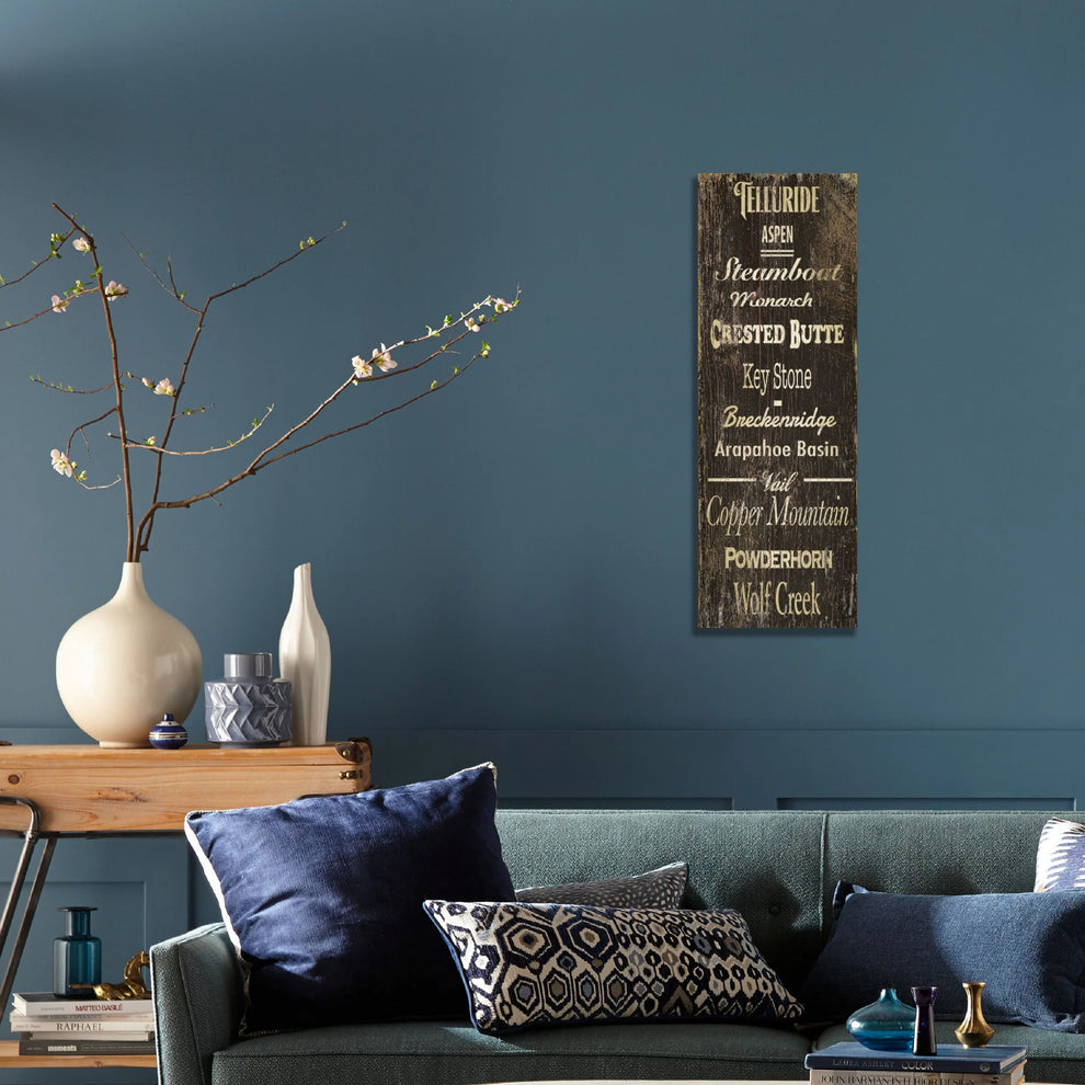 Popular Ski Resorts XL Wall Décor By Homeroots | Wall Decor | Modishstore - 3