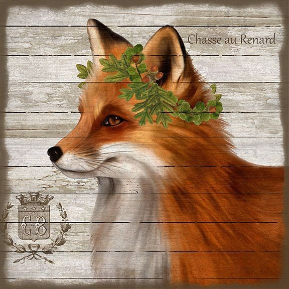 Vintage French Orange Fox Wall Art By Homeroots | Wall Decor | Modishstore