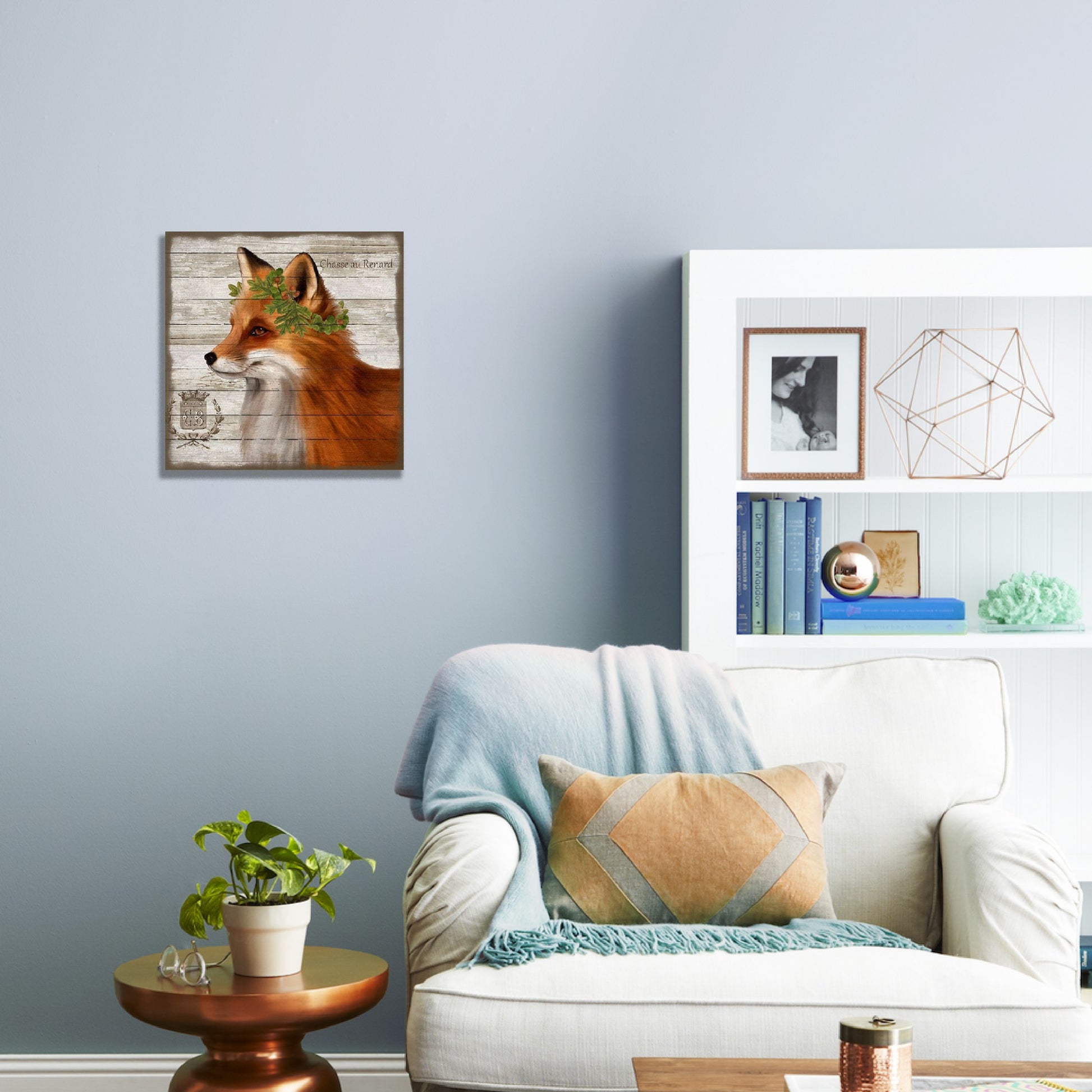 Vintage French Orange Fox Wall Art By Homeroots | Wall Decor | Modishstore - 2