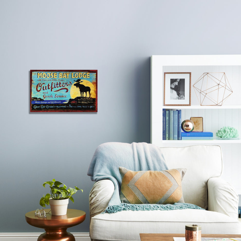 Moose Bay Lodge Wall Art By Homeroots | Wall Decor | Modishstore - 2