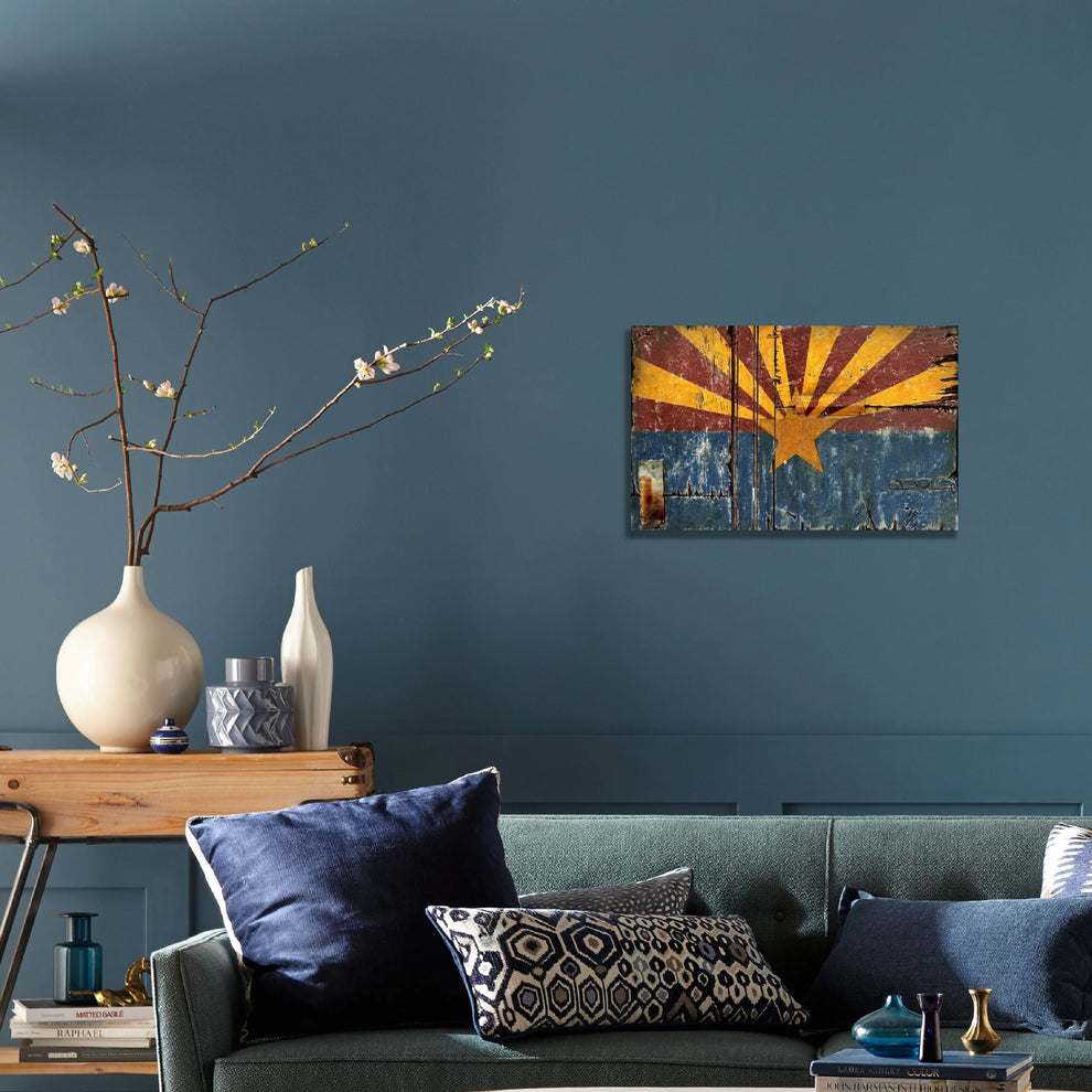 Distressed Arizona Flag Wall Décor By Homeroots | Wall Decor | Modishstore - 3