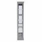 Gray Cornice Molding Double Door Curio Cabinet By Homeroots | Cabinets | Modishstore - 6