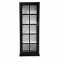 Dynasty Contemporary Black And White Tall Curio Cabinet By Homeroots | Cabinets | Modishstore - 4