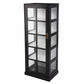 Dynasty Contemporary Black And White Tall Curio Cabinet By Homeroots | Cabinets | Modishstore - 5