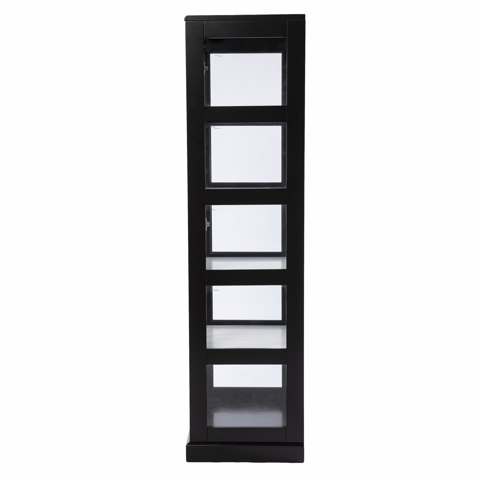 Dynasty Contemporary Black And White Tall Curio Cabinet By Homeroots | Cabinets | Modishstore - 6