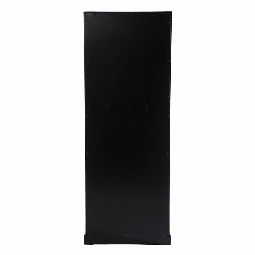 Dynasty Contemporary Black And White Tall Curio Cabinet By Homeroots | Cabinets | Modishstore - 7