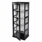 Dynasty Contemporary Black And White Tall Curio Cabinet By Homeroots | Cabinets | Modishstore - 9