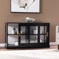 Dynasty Contemporary Black And White Low Curio Cabinet By Homeroots | Cabinets | Modishstore - 3